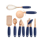 Toolavo Kitchen Household Peeler Gadget – Rose Gold Copper Plating 7PC Stainless Steel Kitchen Tool Set