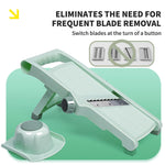 Toolavo Vegetable Cutting Potato Slicer – Multifunctional Fruit Julienne Grater with Handle