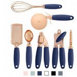 Toolavo Kitchen Household Peeler Gadget – Rose Gold Copper Plating 7PC Stainless Steel Kitchen Tool Set