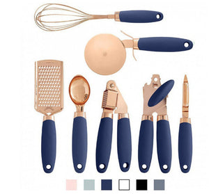 Toolavo Kitchen Household Peeler Gadget – Rose Gold Copper Plating 7PC Stainless Steel Kitchen Tool Set