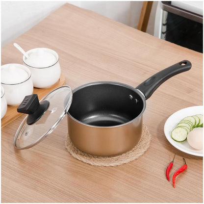 toolavo 3-Piece Cast Iron Cookware Set – Non-Stick Soup Pot, Milk Pot & Wok - Toolavo