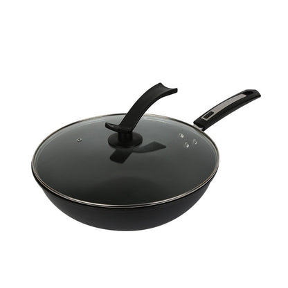 Toolavo Fine Iron Wok – Non-Coated Non-Stick Refined Iron Wok, Chinese Style, Multi-Size Options (30/32/34cm) - Toolavo