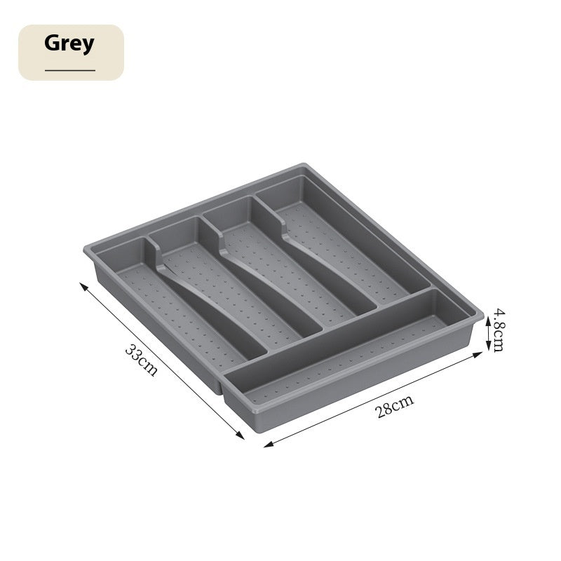 Toolavo Tableware Storage Box – Dustproof Kitchen Organizer with Cover for Utensils & Cutlery