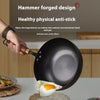 toolavo Non-Coated Non-Stick Pan – Refined Iron Wok for Baby Food & Household Cooking, Multiple Sizes & Lids